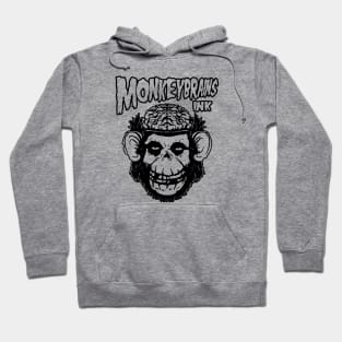 MonkeyBrainsINK fiend skull and logo on white! Hoodie